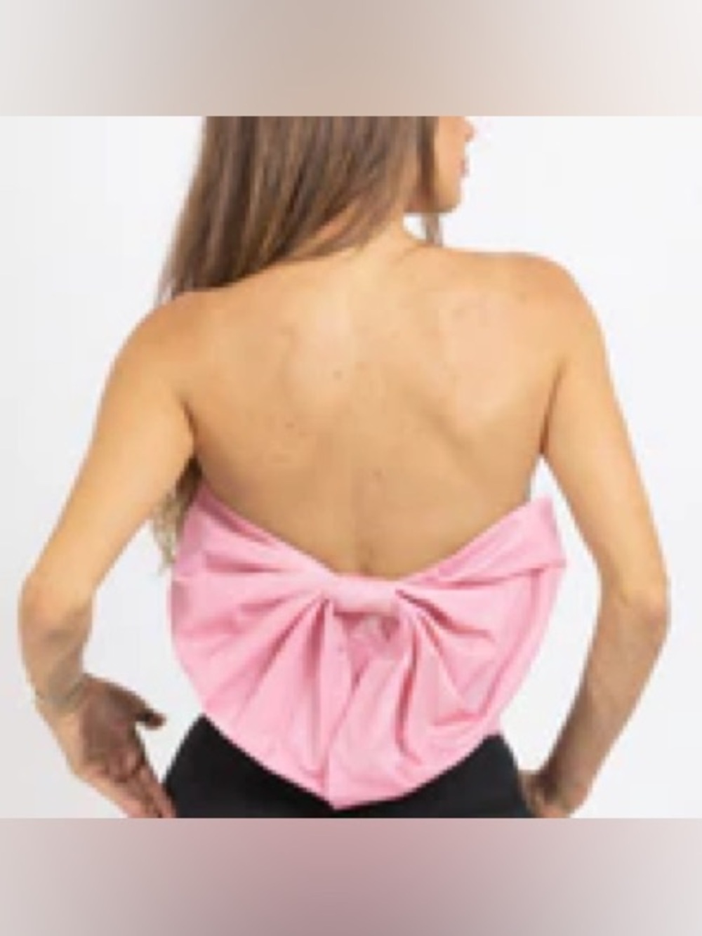 Olivaceous Strapless Pink Bow-Back Women’s Top Size Medium - NWT